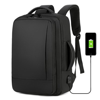กระเป๋าเป้สะพายหลังสำหรับชาร์จ USB สำหรับธุรกิจพร้อมที่ชาร์จโทรศัพท์ กระเป๋าคอมพิวเตอร์ Oxford