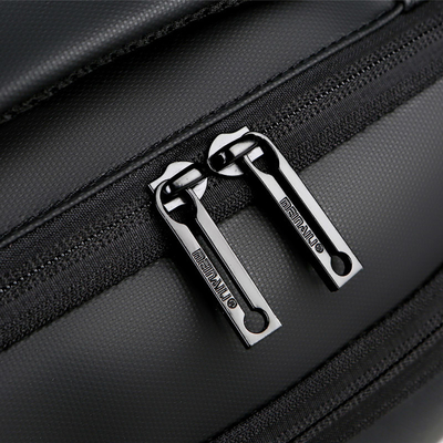 Black BSCI Business Travel Backpack แล็ปท็อปกระเป๋าเป้สะพายหลังบุรุษวัยรุ่นพร้อมที่ชาร์จ