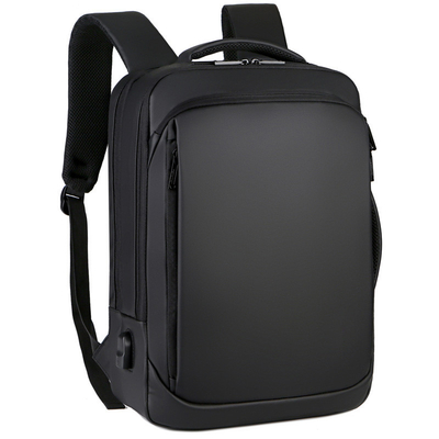 Black BSCI Business Travel Backpack แล็ปท็อปกระเป๋าเป้สะพายหลังบุรุษวัยรุ่นพร้อมที่ชาร์จ