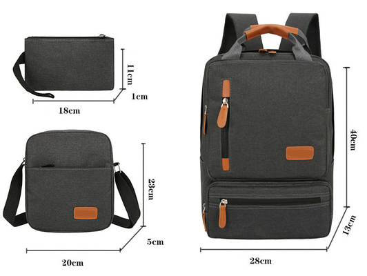3 In 1 Travel กระเป๋าเป้สะพายหลังแล็ปท็อป BSCI ISO Anti Theft Backpack School