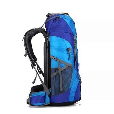 กระเป๋าเป้สะพายหลังเดินป่ากันน้ำ Ransel Mountain กระเป๋าเป้สะพายหลังโพลีเอสเตอร์ 70 ลิตร ISO
