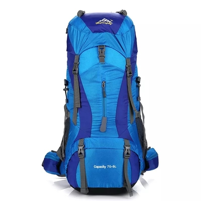 กระเป๋าเป้สะพายหลังเดินป่ากันน้ำ Ransel Mountain กระเป๋าเป้สะพายหลังโพลีเอสเตอร์ 70 ลิตร ISO