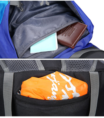 กระเป๋าเป้สะพายหลังเดินป่ากันน้ำ Ransel Mountain กระเป๋าเป้สะพายหลังโพลีเอสเตอร์ 70 ลิตร ISO