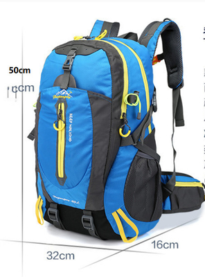 กระเป๋าเป้สะพายหลังเดินป่ากันน้ำสีดำ 30-40L เป้สะพายหลังรอบการตั้งแคมป์กันน้ำ