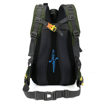 กระเป๋าเป้สะพายหลังเดินป่ากันน้ำสีดำ 30-40L เป้สะพายหลังรอบการตั้งแคมป์กันน้ำ
