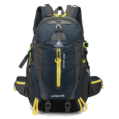 กระเป๋าเป้สะพายหลังเดินป่ากันน้ำสีดำ 30-40L เป้สะพายหลังรอบการตั้งแคมป์กันน้ำ