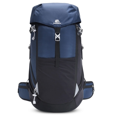 กระเป๋าเป้สะพายหลังกันน้ำกลางแจ้ง 50L ODM Ultralight Camping Backpack Nylon