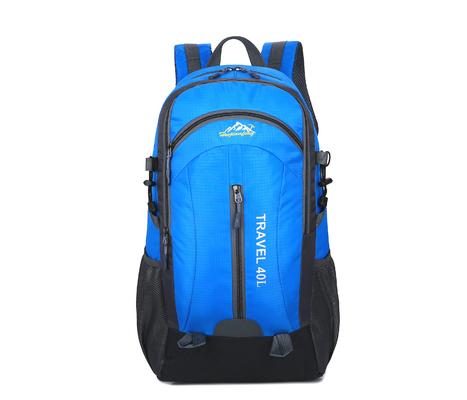กระเป๋าเป้สะพายหลังกันน้ำขนาด 40L สีส้ม 55 ซม. เป้เดินทางแคมป์ปิ้งพร้อมช่องชาร์จ USB