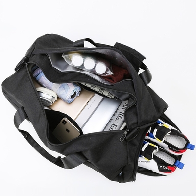 Travel Custom Gym Bag กระเป๋า Duffle บุรุษพร้อมช่องรองเท้า Outdoor