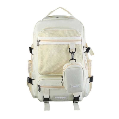 Red BSCI Business Back Packs กระเป๋าเป้สะพายหลังเดินทางขนาดใหญ่แบบสบาย ๆ ของ Oxford