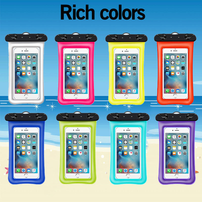 กระเป๋าใส่โทรศัพท์มือถือกันน้ำสีสันสดใสกระเป๋าใส่โทรศัพท์กันน้ำ Universal PVC TPU