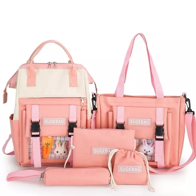 กระเป๋าเป้สะพายหลังสีเขียวชุดนักเรียนแล็ปท็อปกระเป๋าหนังสือที่ทนทาน Girls