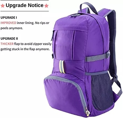 Red BSCI กระเป๋าเป้สะพายหลังเดินป่าพับได้ 35L Mountain Equipment Rucksack Waterproof