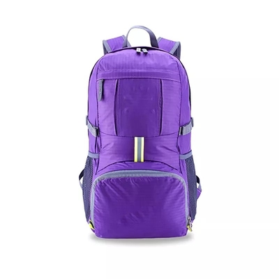 Red BSCI กระเป๋าเป้สะพายหลังเดินป่าพับได้ 35L Mountain Equipment Rucksack Waterproof