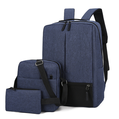 3pc Mens Work Laptop Backpack Set ชุดกระเป๋าเป้สะพายหลัง Smart Travel ชุด Unisex
