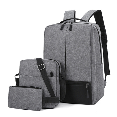 3pc Mens Work Laptop Backpack Set ชุดกระเป๋าเป้สะพายหลัง Smart Travel ชุด Unisex