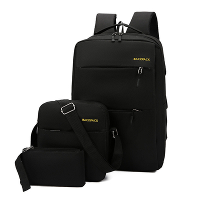 กระเป๋าเป้สะพายหลังชาร์จ USB ขนาด 1.47 นิ้วชุด 3 ใน 1 คอมพิวเตอร์ Oxford Waterproof Rucksack