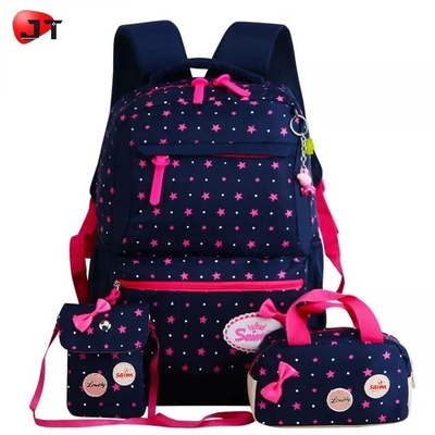 กระเป๋าเป้สะพายหลังโรงเรียนสำหรับเด็กผู้หญิงวัยรุ่น Bookbag ชุดแล็ปท็อปกระเป๋าเป้สะพายหลังกล่องอาหารกลางวันพร้อมกระเป๋าดินสอ