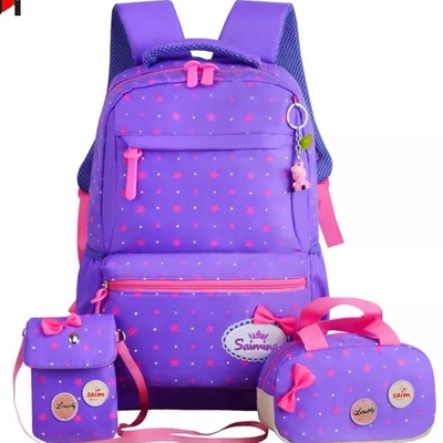 กระเป๋าเป้สะพายหลังโรงเรียนสำหรับเด็กผู้หญิงวัยรุ่น Bookbag ชุดแล็ปท็อปกระเป๋าเป้สะพายหลังกล่องอาหารกลางวันพร้อมกระเป๋าดินสอ