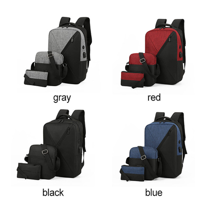 กระเป๋าเป้สะพายหลังคอมพิวเตอร์ Oxford ชุด 3 In 1 Unisex Laptop Backpack Set