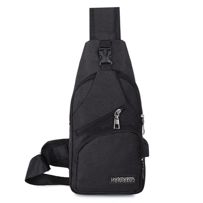 Leisure Sling Body Bag ผ้าใบกันน้ำกระเป๋าสะพายหลังความจุขนาดใหญ่