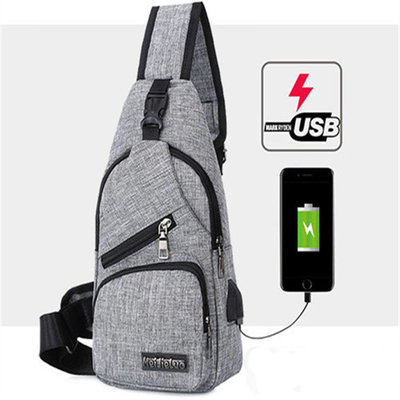 Leisure Sling Body Bag ผ้าใบกันน้ำกระเป๋าสะพายหลังความจุขนาดใหญ่