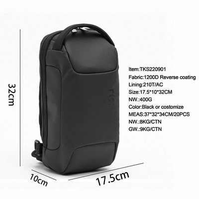1200d Reverse Coating แล็ปท็อป Rucksack Odm Leisure Cross Body Shoulder Bag