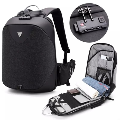 กระเป๋าเป้สะพายหลังแล็ปท็อปสำหรับธุรกิจโพลีเอสเตอร์ 1.54 นิ้ว Antitheft Back Pack สำหรับผู้ชาย Laptop