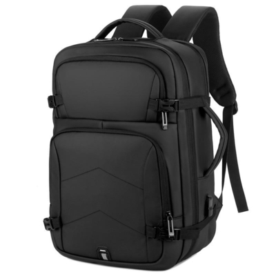 กระเป๋าเป้สะพายหลังแล็ปท็อปกันน้ำขนาด 17.3 นิ้วสำหรับผู้ชาย BSCI Black Nylon กระเป๋าเป้สะพายหลังแล็ปท็อป