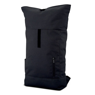 กระเป๋าเป้สะพายหลังขนาด 15.6 นิ้ว RollTop RPET Black Roll Top Backpack Waterproof Expandable