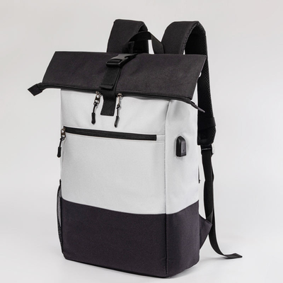 กระเป๋าเป้สะพายหลังแล็ปท็อป BSCI Travel ที่มีสไตล์ Rpet ป้องกันการโจรกรรม USB Charging Backpack