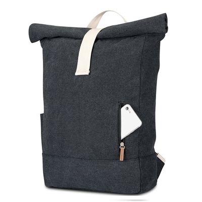 RPET Vintage Roll Top Backpack กระเป๋าเป้แล็ปท็อป Rolltop ทนทาน กันน้ำ