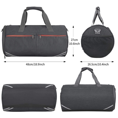 กระเป๋าเดินทางป้องกันการโจรกรรมกีฬาน้ำหนักเบายิมกระเป๋า Duffle พร้อมช่องใส่รองเท้ากระเป๋าเปียก