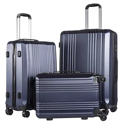 กระเป๋าเดินทางกันน้ำ ABS กระเป๋าเดินทางล้อลาก Hardside ซิปคู่ TSA Lock 4 ล้อสปินเนอร์