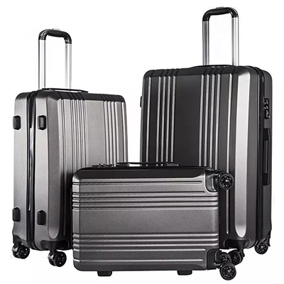 กระเป๋าเดินทางกันน้ำ ABS กระเป๋าเดินทางล้อลาก Hardside ซิปคู่ TSA Lock 4 ล้อสปินเนอร์