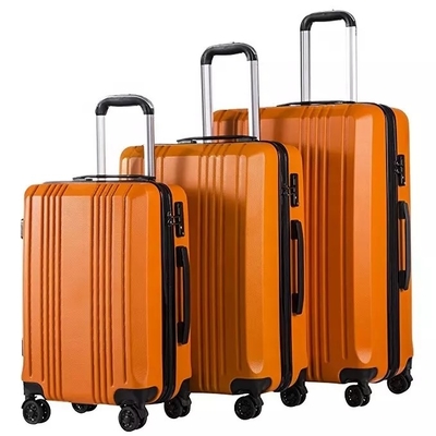 กระเป๋าเดินทางกันน้ำ ABS กระเป๋าเดินทางล้อลาก Hardside ซิปคู่ TSA Lock 4 ล้อสปินเนอร์