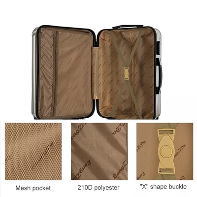 ชุดกระเป๋าเดินทางโพลีคาร์บอเนต PC 3 ชิ้นพื้นผิวมันเงา Girls Suitcase Hardside Trolley