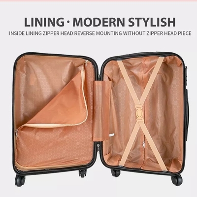 ซับในโพลีเอสเตอร์ Hard Shell ชุดกระเป๋าเดินทาง 24'' Trolley Suitcase Tsa ล็อคกระเป๋าเดินทาง 3 ชิ้น Pp ดำเนินการต่อ