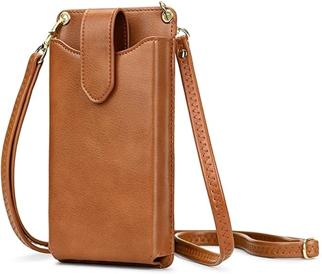 Small Cellphone Crossbody Wallet วัสดุหนังสังเคราะห์ที่วางโทรศัพท์มือถือ