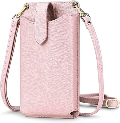 Small Cellphone Crossbody Wallet วัสดุหนังสังเคราะห์ที่วางโทรศัพท์มือถือ