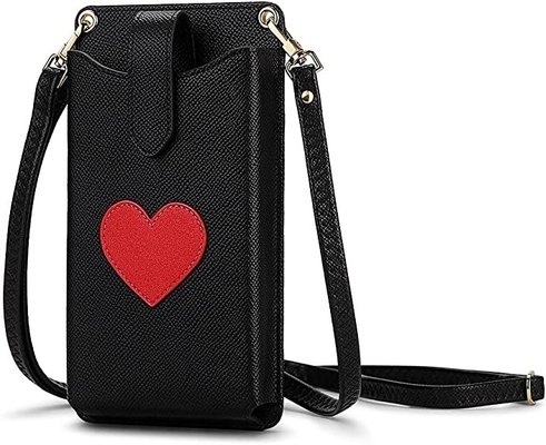 Small Cellphone Crossbody Wallet วัสดุหนังสังเคราะห์ที่วางโทรศัพท์มือถือ