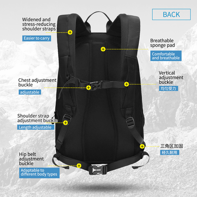 T-B9280 กระเป๋าเป้สะพายหลังเดินป่ากันน้ำเทรนด์ใหม่พร้อมแถบสะท้อนแสง