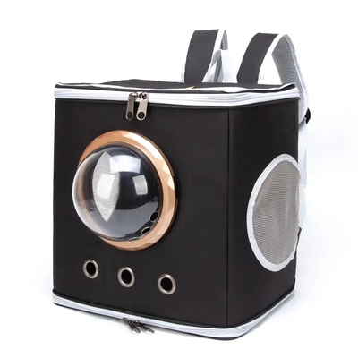 กระเป๋าใส่สัตว์เลี้ยงระบายอากาศ Cat Kitten Dog Backpack Astronaut Capsule Window Backpack