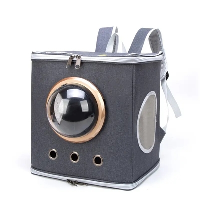 กระเป๋าใส่สัตว์เลี้ยงระบายอากาศ Cat Kitten Dog Backpack Astronaut Capsule Window Backpack